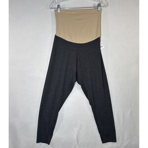 Motherhood Maternity Essential Stretch Leggings Comfort Core Charcoal Gray 2X NT